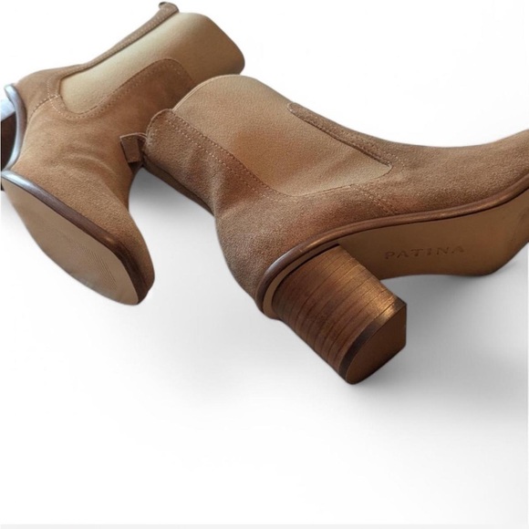 Patina by Portland Leather Goods Tan Suede Ankle Booties - Picture 5 of 5